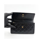 Portefeuille Chanel Boy Flap Long Cuir - Noir