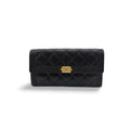 Portefeuille Chanel Boy Flap Long Cuir - Noir