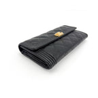 Portefeuille Chanel Boy Flap Long Cuir - Noir