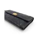 Portefeuille Chanel Boy Flap Long Cuir - Noir