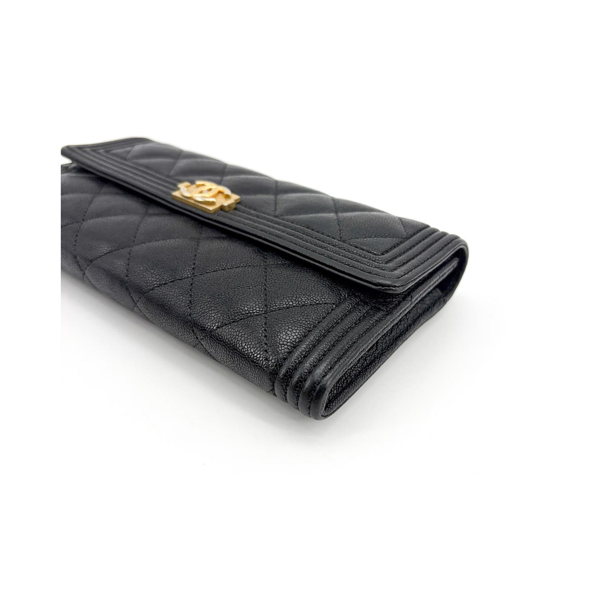 Portefeuille Chanel Boy Flap Long Cuir - Noir