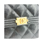 Portefeuille Chanel Boy Flap Long Cuir - Noir