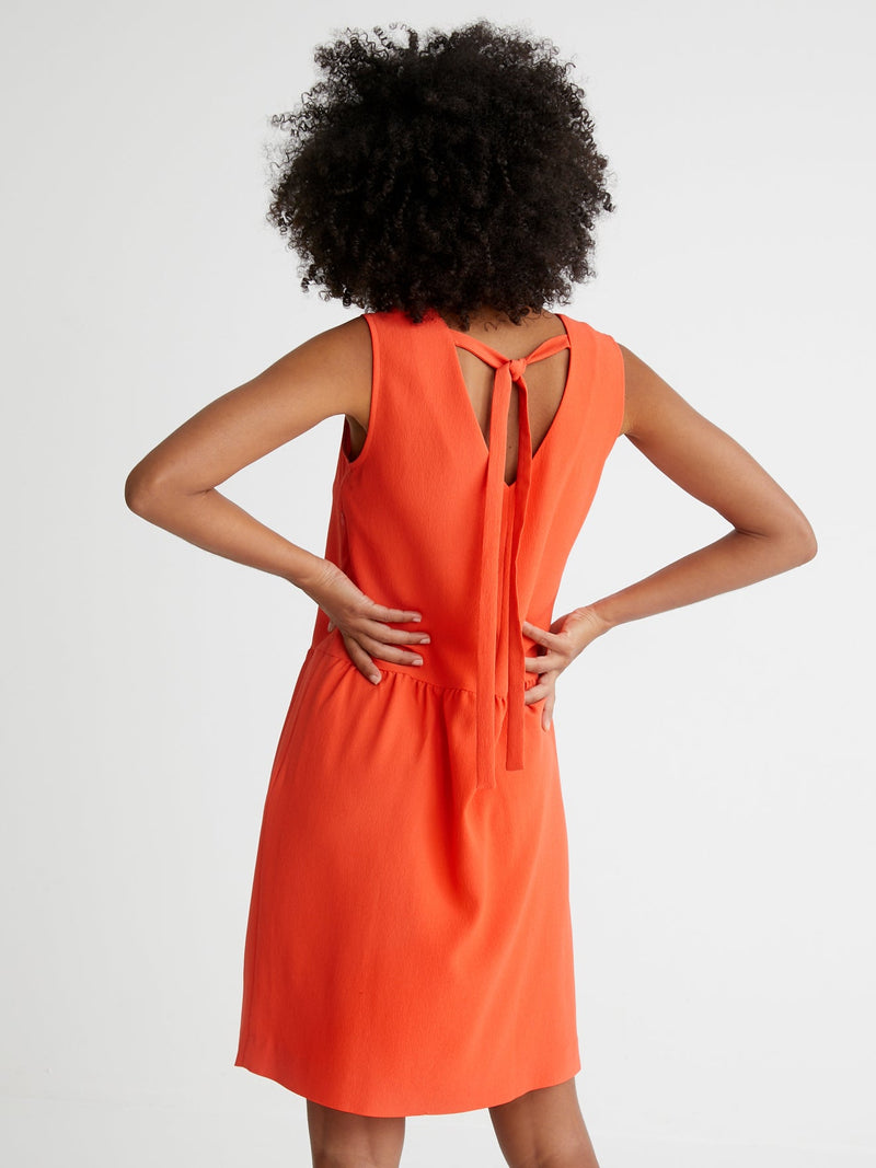 Noe Short Dress - Plain Bright Orange - Women