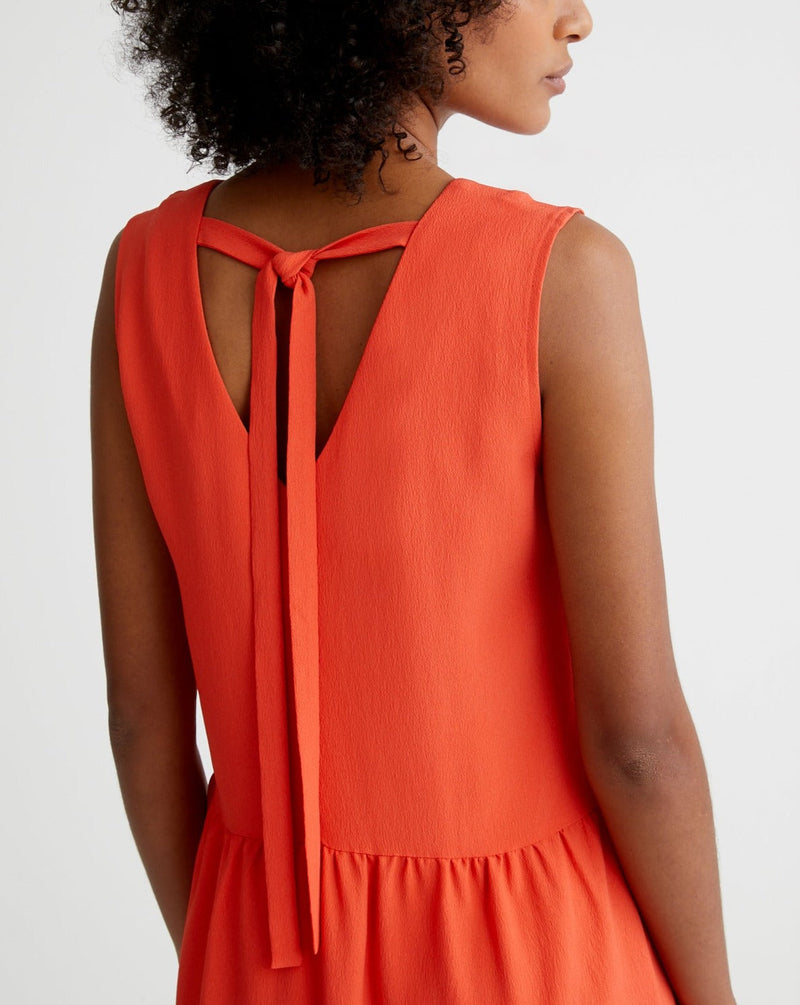 Noe Short Dress - Plain Bright Orange - Women