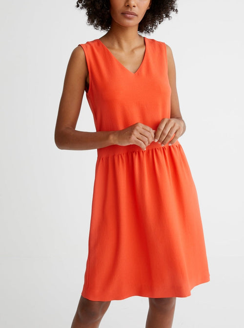 Robe Courte Noe - Orange Vif Uni - Femme