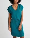 Robe Unie V Hou - Vert Vif Uni - Femme
