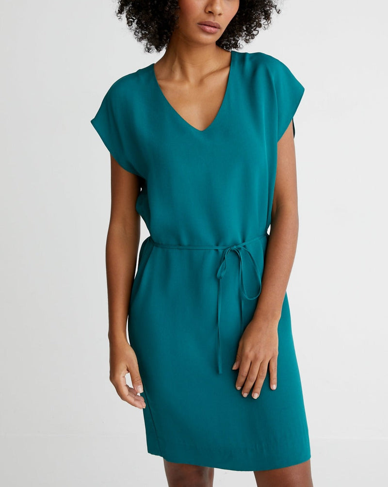 Robe Unie V Hou - Vert Vif Uni - Femme