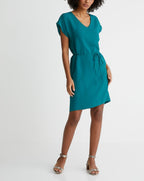 Robe Unie V Hou - Vert Vif Uni - Femme