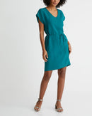 Robe Unie V Hou - Vert Vif Uni - Femme
