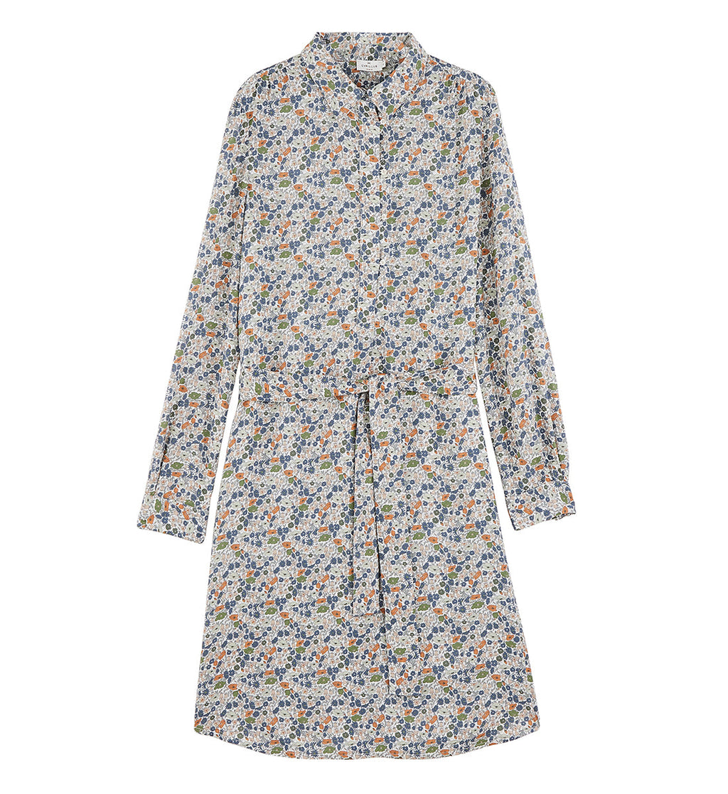 Lib Poppy Dress - Dark Blue Print - Women
