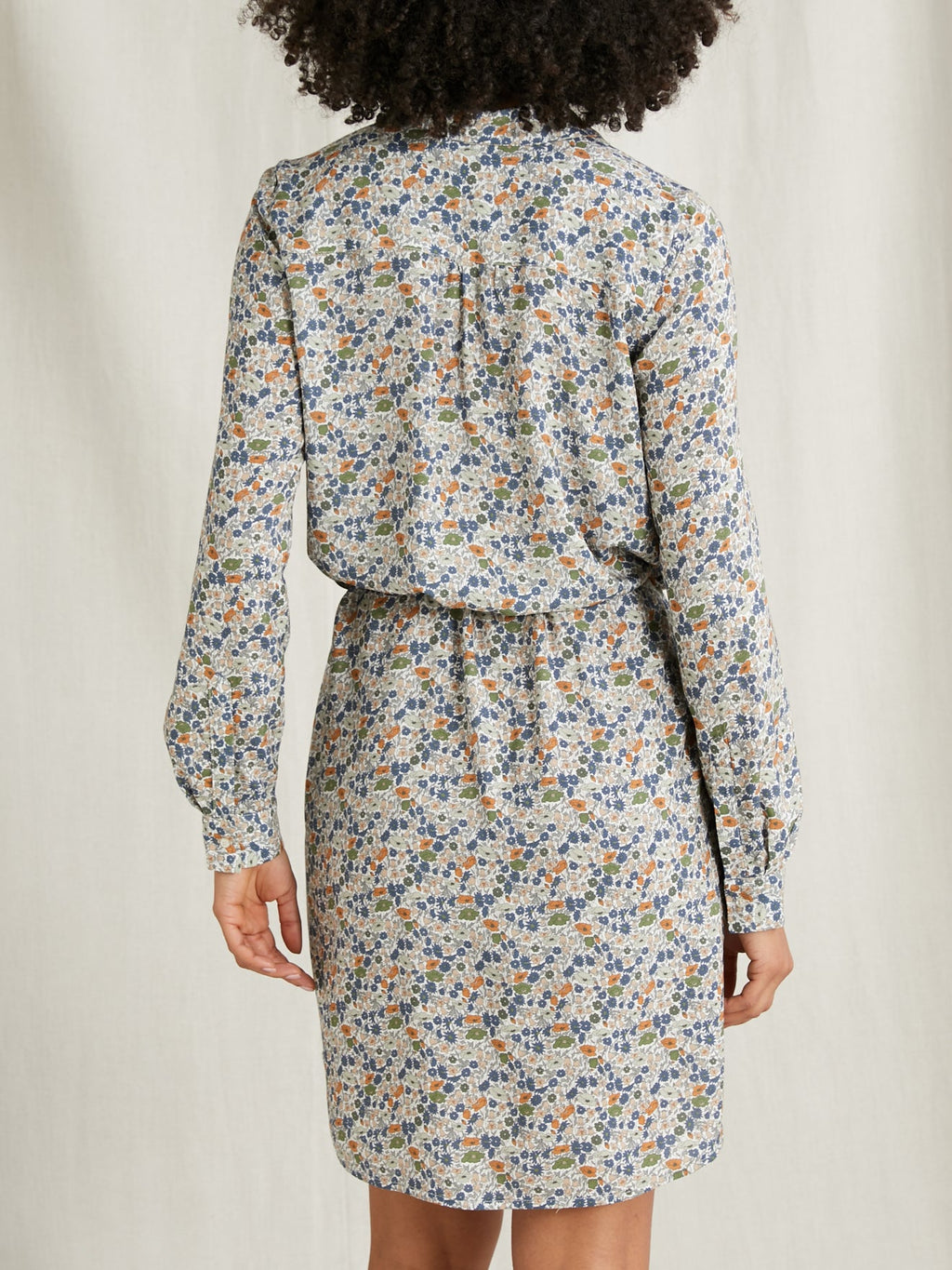 Lib Poppy Dress - Dark Blue Print - Women