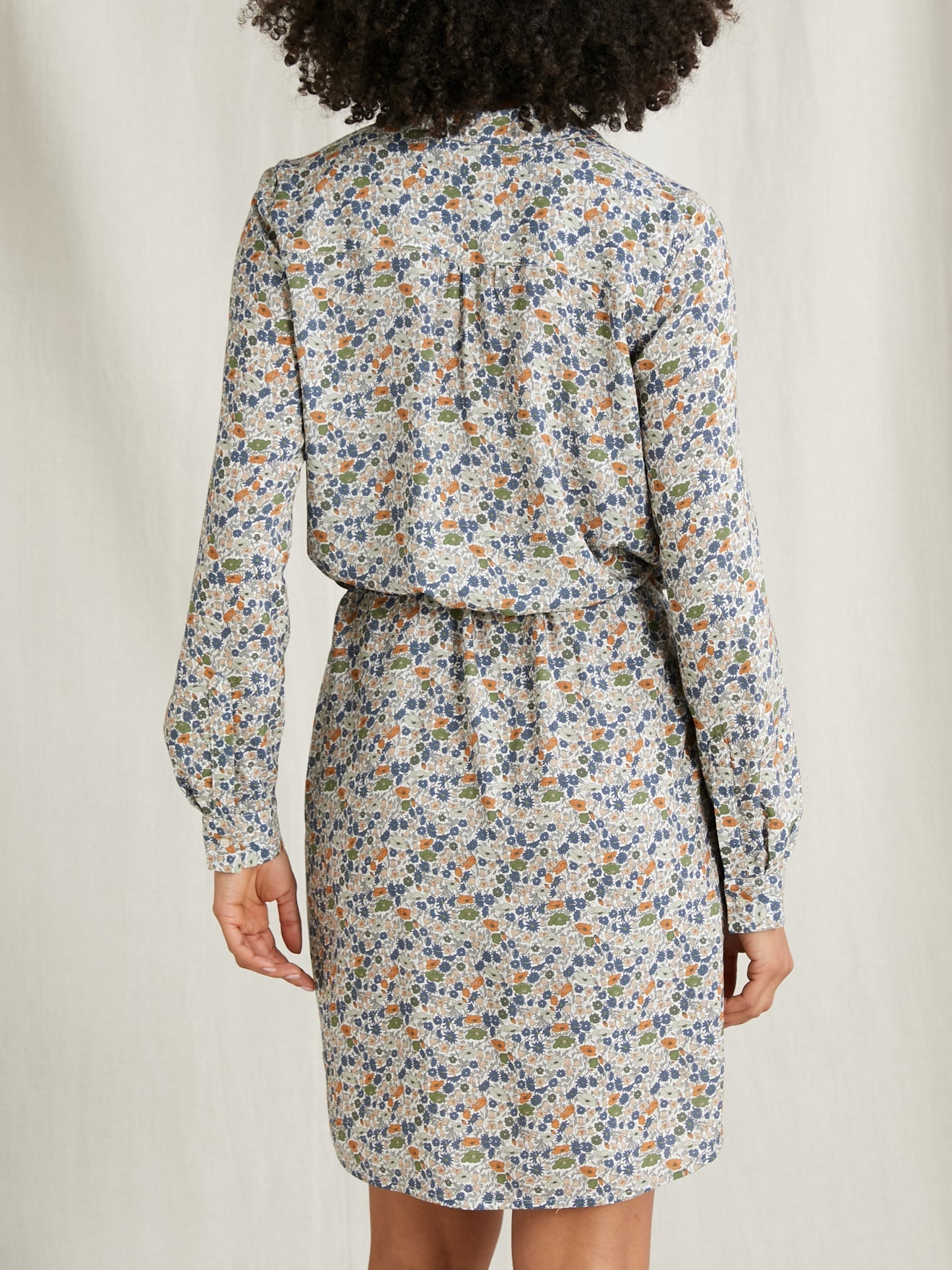 Lib Poppy Dress - Dark Blue Print - Women