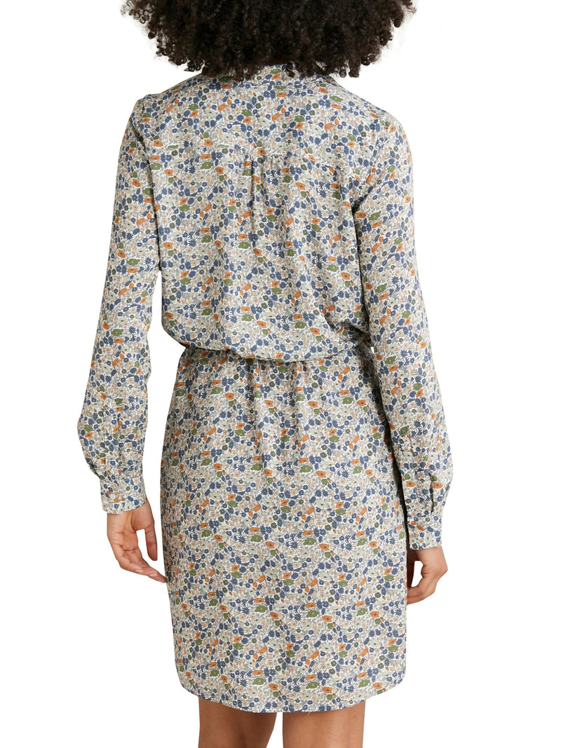 Robe Lib Poppy - Bleu Fonce Imprime - Femme