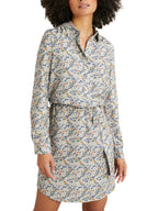 Lib Poppy Dress - Dark Blue Print - Women