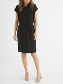 Ess Sm Dress - Medium Black Plain - Women