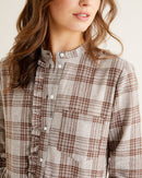 L Kro Dress - Medium Brown Check - Women