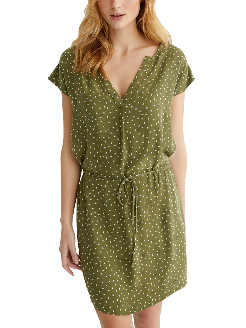 Mc Polka Dot Jacket Dress - Medium Green Print - Women