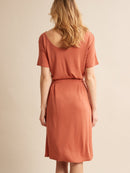 Vestido camisero - Gris naranja oscuro - Mujer