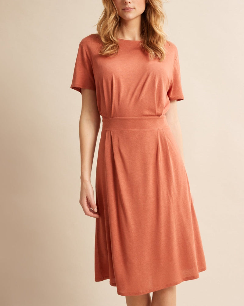 Vestido camisero - Gris naranja oscuro - Mujer