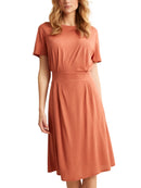 Vestido camisero - Gris naranja oscuro - Mujer