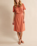 Vestido camisero - Gris naranja oscuro - Mujer