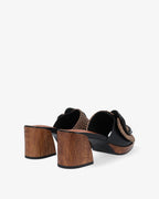 Zuecos Rosa - Negro/Piel