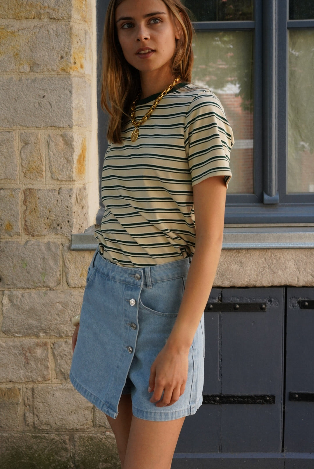 Sophie Light Denim Short Skirt