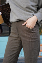 Victor Brown Stripe Trousers
