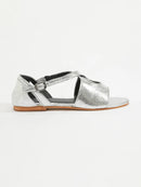 Sandalias Kirby - Plata Crackle