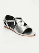 Sandalias Kirby - Plata Crackle