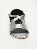 Sandalias Kirby - Plata Crackle