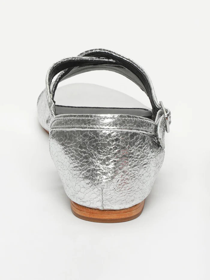 Sandalias Kirby - Plata Crackle