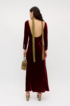 Devina Burgundy Dress