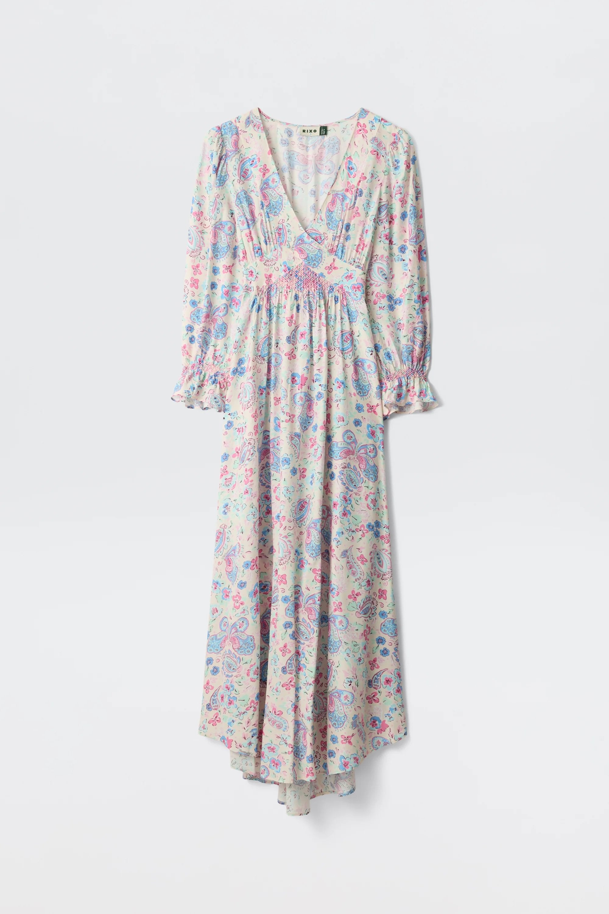 Mireta Cara Floral Cream Dress