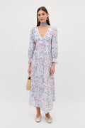 Mireta Cara Floral Cream Dress