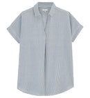 Blusa Seersuc Vareuse - Rayas Blanco Claro - Mujer