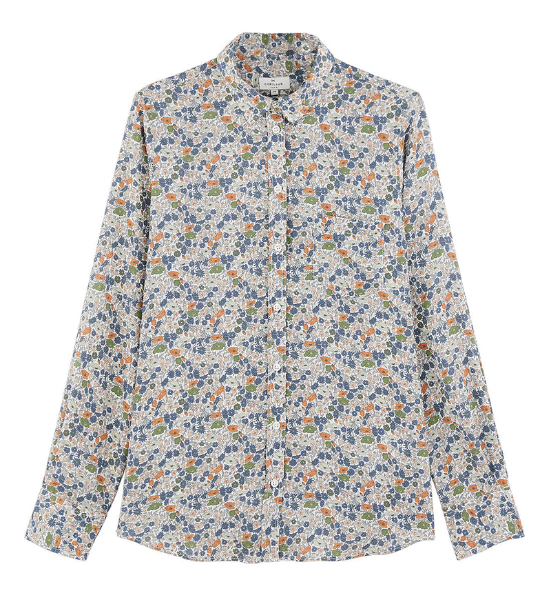 Ico Libert Shirt - Dark Blue Print - Women