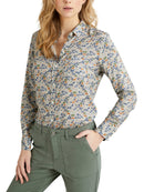 Ico Libert Shirt - Dark Blue Print - Women