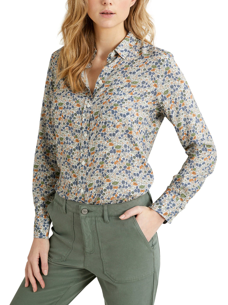 Ico Libert Shirt - Dark Blue Print - Women