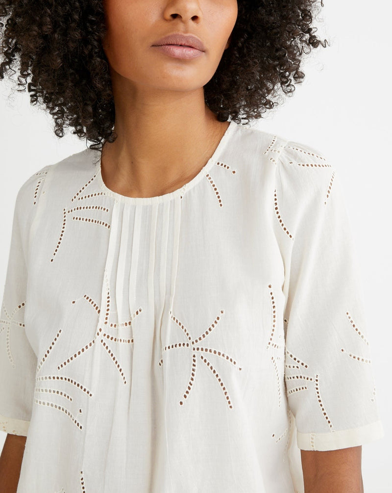 Brod Ang Blouse - Medium White - Women