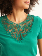 T-shirt Plastron Mac - Blanc Moyen Uni - Femme