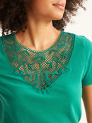 Camiseta Plastron Mac - Blanco Liso Medio - Mujer