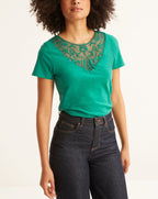 T-shirt Plastron Mac - Blanc Moyen Uni - Femme