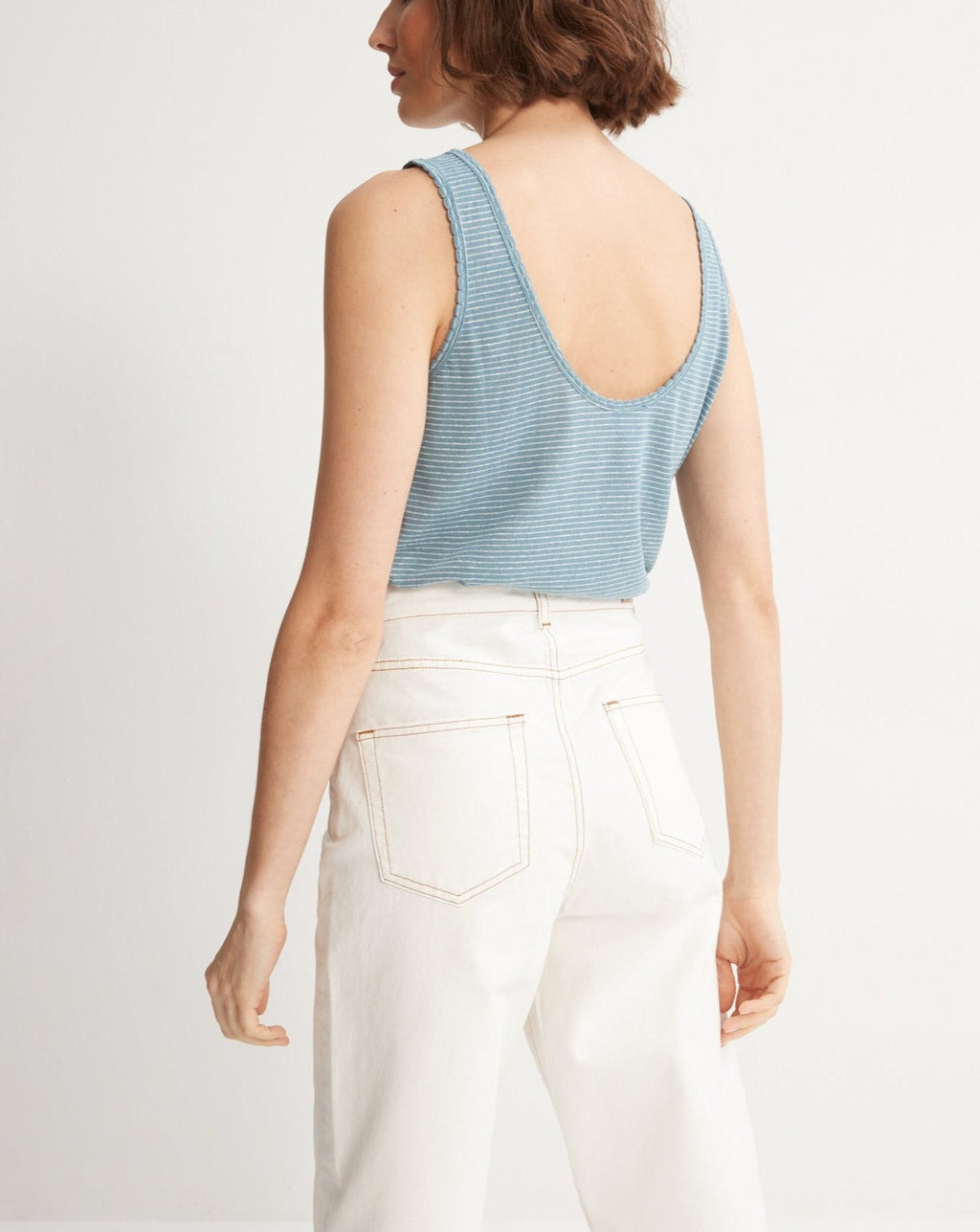 Debardeur Raye - Bleu Fonce Raye - Femme