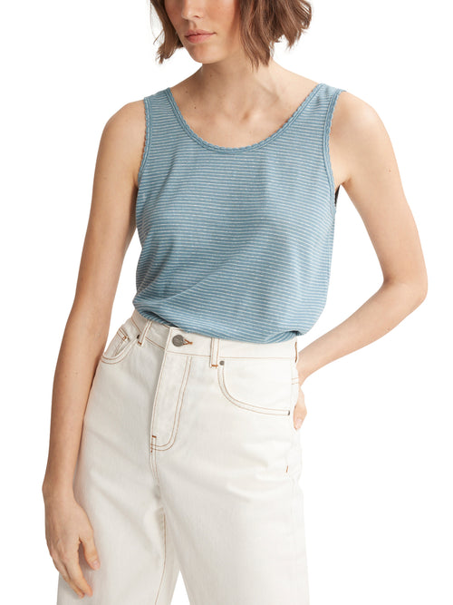 Debardeur Raye - Bleu Fonce Raye - Femme