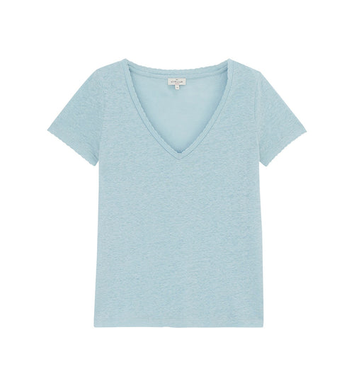 T-shirt Lin Mc V - Bleu Moyen Grise - Femme