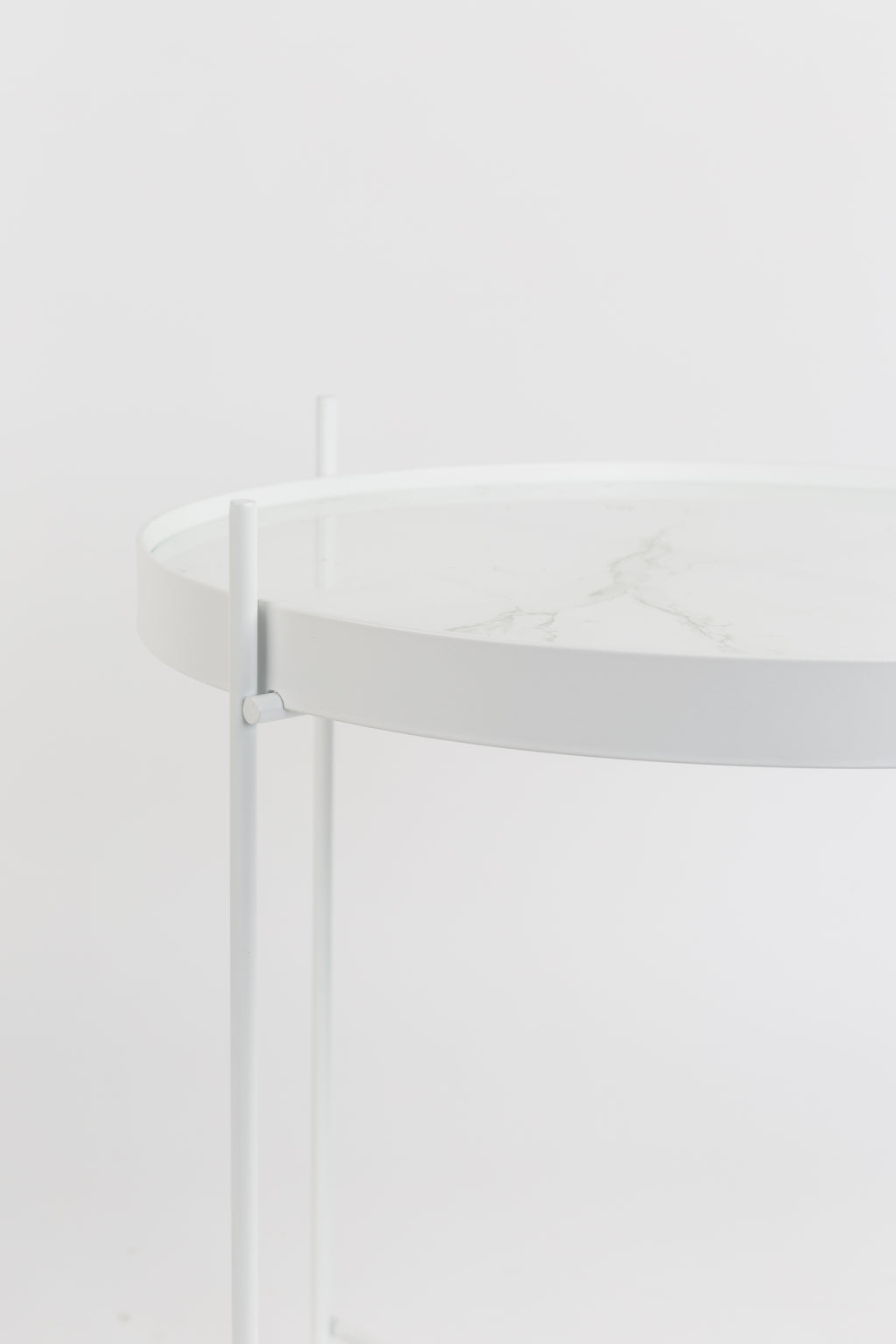 Cupid - Table D'Appoint - Verre - Marbre Blanc