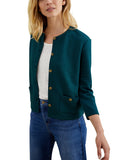Veste Molleton - Vert Fonce Uni - Femme
