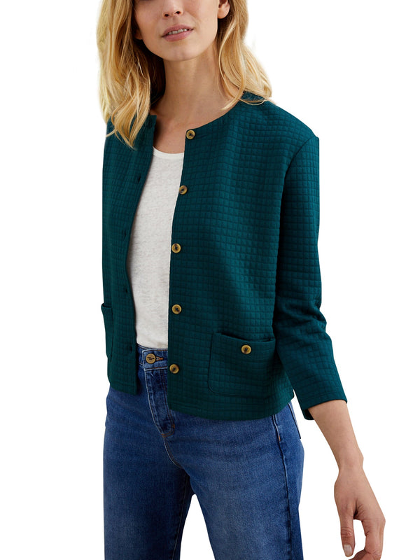 Fleece Jacket - Dark Green Plain - Women