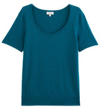 Jersey Mc con cuello de pico - Plain Bright Blue - Mujer